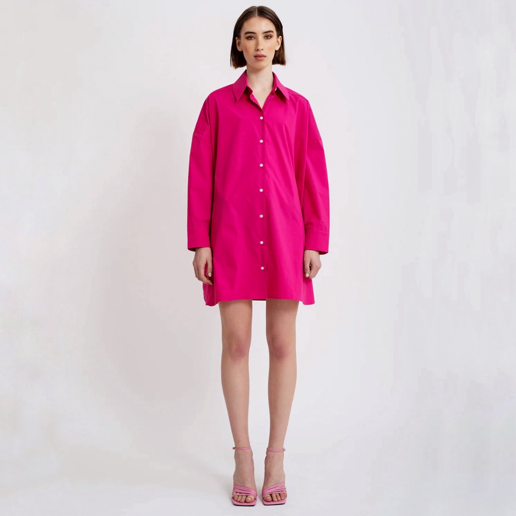 Aeryne Saige Pink Shirt Dress S